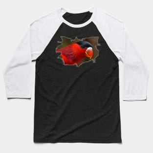 Red Lory Bird Baseball T-Shirt